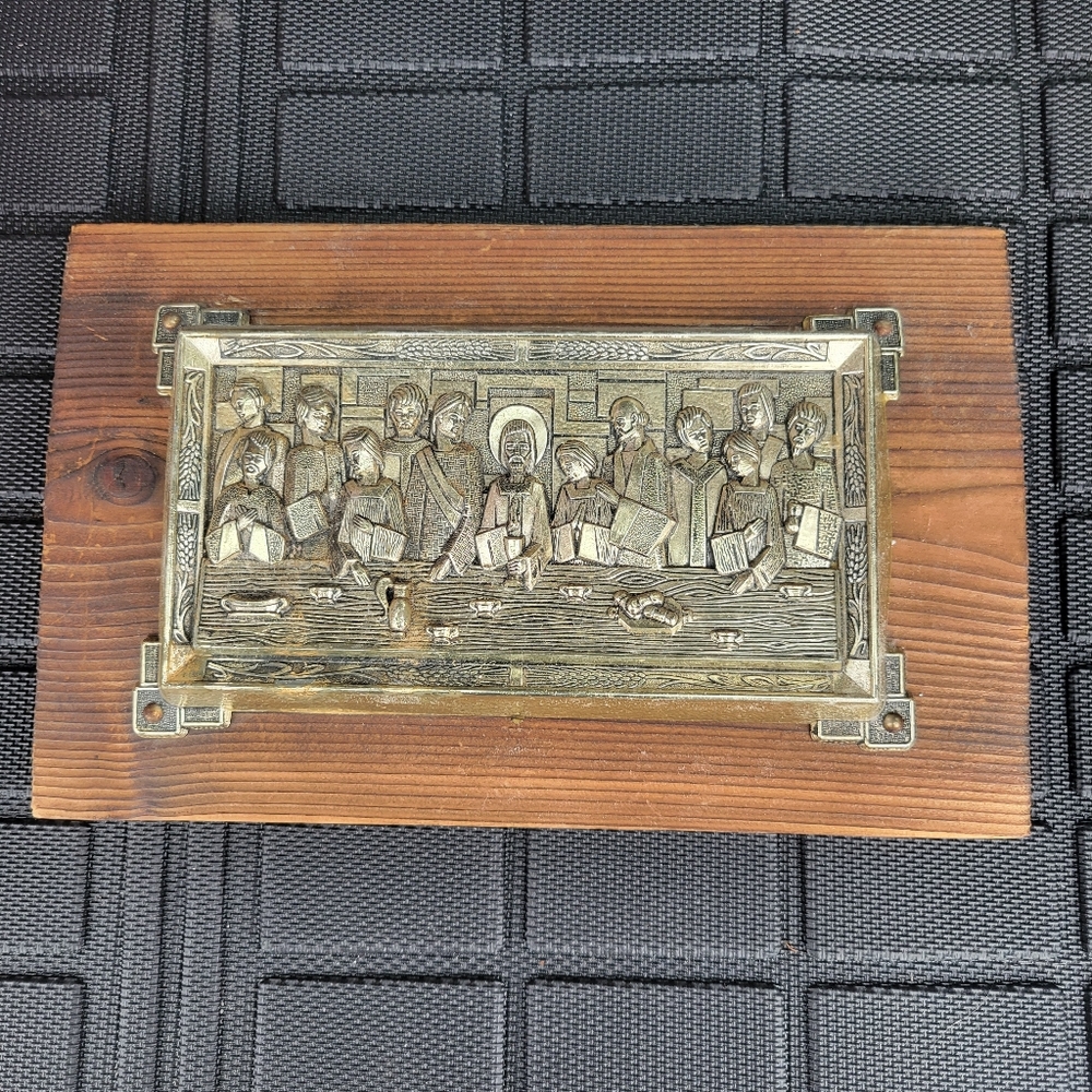 THE LAST SUPPER. LA ULTIMA CENA DE JESUS Vintage WALL ART 3D.